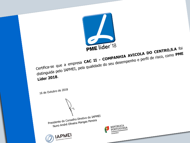 CAC recebeu distinção PME Líder 2018